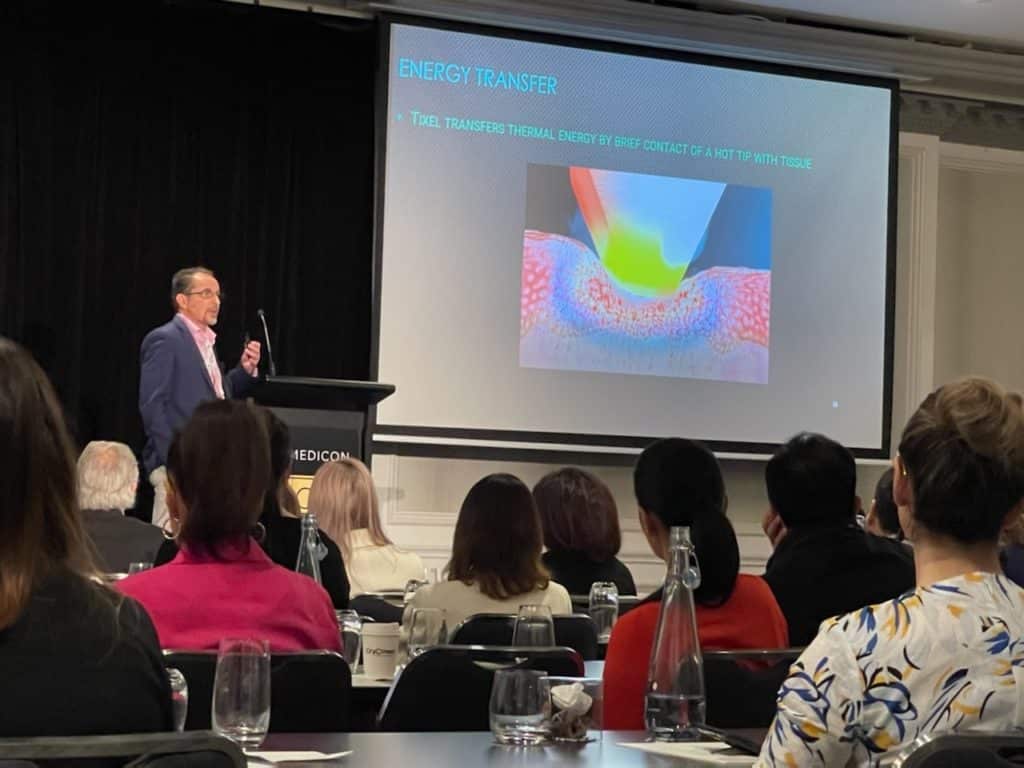 Dr Leat Keynote speaker on Tixel Treatment at Cosmedicon Sydney